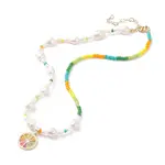 Lemon Slice Enamel Pendant Necklace for Girl Women