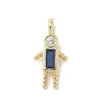 Brass Micro Pave Cubic Zirconia Pendants