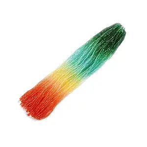 Gradient Color Baking Painted Glass Bead Strands