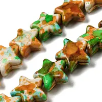 Spray Painted Synthetic Turquoise Beads Strands