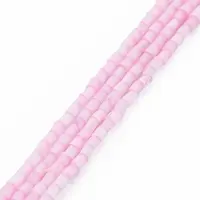 Glass Silk Stain Style Beads Strands
