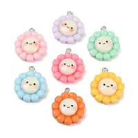 Sunflower Opaque Resin Pendants
