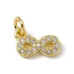 Brass Micro Pave Cubic Zirconia Charms