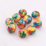 Spray Painted Resin Beads