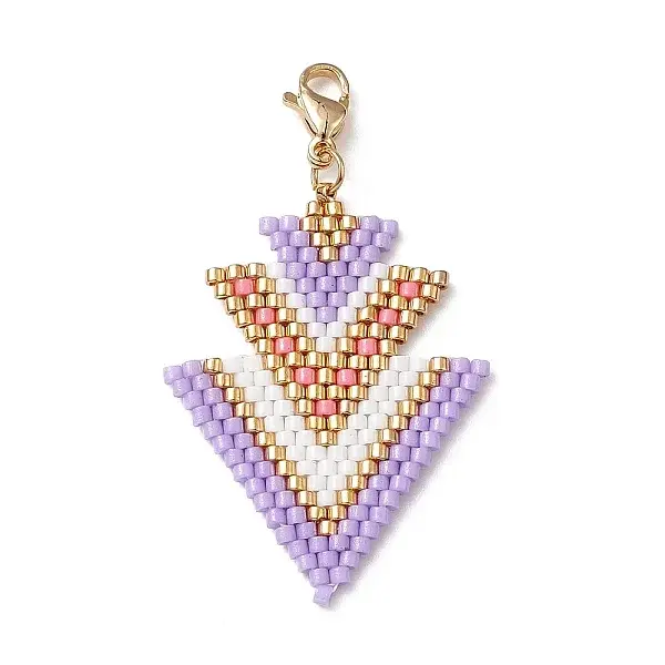 Handmade Loom Pattern Seed Beads Pendants Decoration