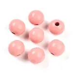 Painted Natural Wood Beads