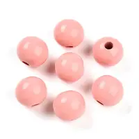 Painted Natural Wood Beads