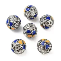 Platinum Plated Alloy Rhinestone Beads