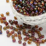 Transparent Rainbow Colours Round Glass Seed Beads