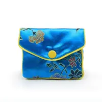 Chinese Style Rectangle Cloth Zipper Pouches