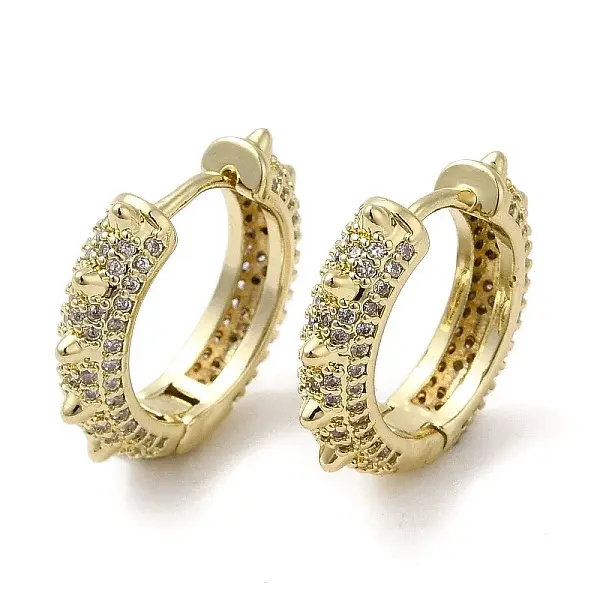 Clear Cubic Zirconia Hoop Earrings
