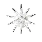 Brass Clear Cubic Zirconia Star Brooch