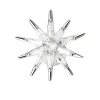 Brass Clear Cubic Zirconia Star Brooch