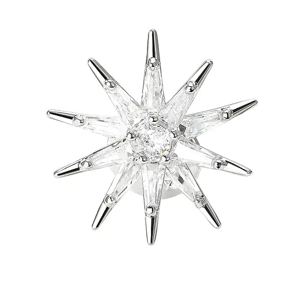 Brass Clear Cubic Zirconia Star Brooch
