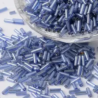 Silver Lined Glass Bugle Beads