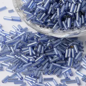 Silver Lined Glass Bugle Beads