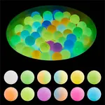 24Pcs 12 Colors Round Luminous Silicone Beads