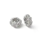 Brass Micro Pave Cubic Zirconia Daisy Spacer Beads