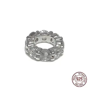 Rhodium Plated 925 Sterling Silver European Beads