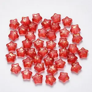 Spray Painted Glass Beads