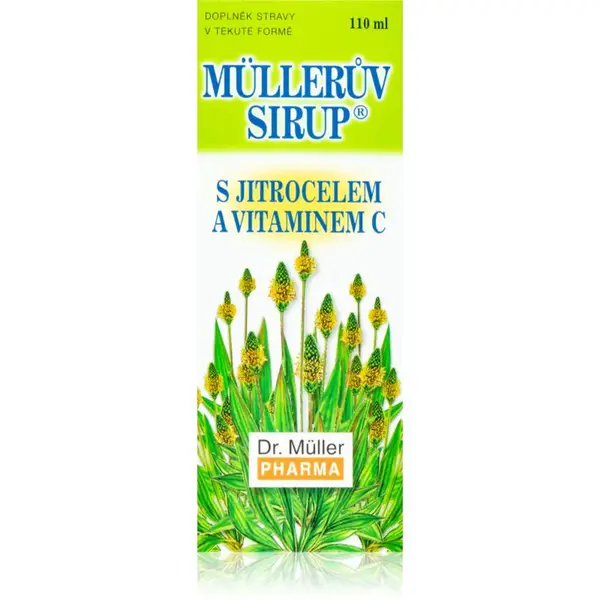 Dr. Müller Müllerův sirup® s plantainom a vitamínom C sirup na podporu imunity, zníženie miery únavy a vyčerpania 110 ml