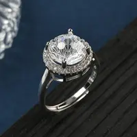 925 Sterling Silver Micro Pave Cubic Zirconia Finger Rings