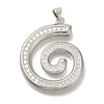 Rack Plating Brass Micro Pave Cubic Zirconia Pendants