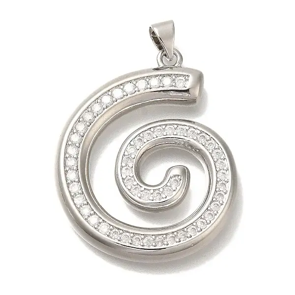 Rack Plating Brass Micro Pave Cubic Zirconia Pendants