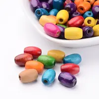 Mixed Oval Natural Wooden Beads