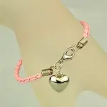 PU Leather Braided Charm Bracelets