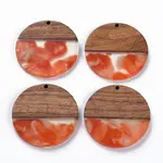 Transparent Resin & Walnut Wood Pendants