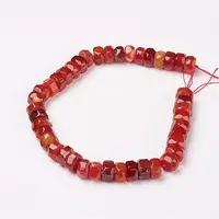 Natural Red Agate Agate Beads Strands