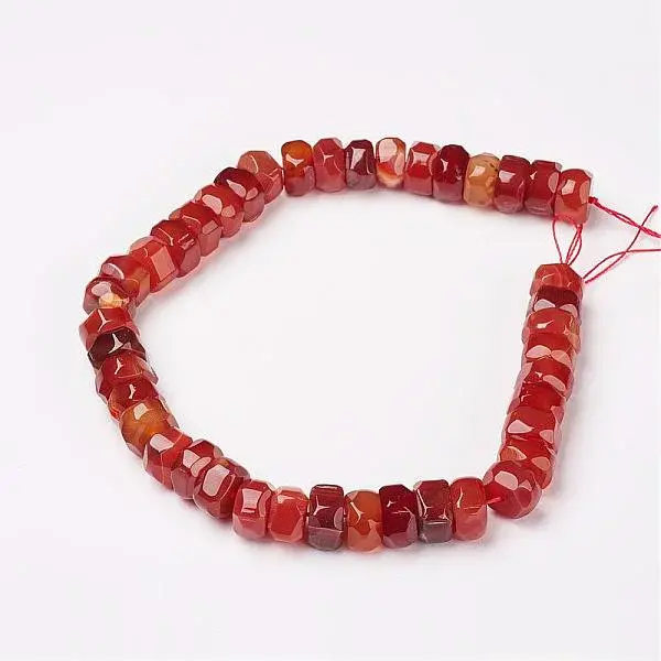 Natural Red Agate Agate Beads Strands
