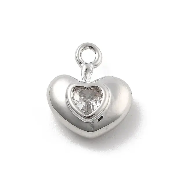 Brass Micro Pave Cubic Zirconia Pendants