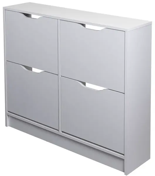 Výklopný botník - 4 dvířka petrus - bílá