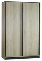 Šatní skříň s posuvnými dveřmi colin - dub kestína/šedá