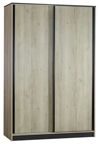 Šatní skříň s posuvnými dveřmi colin - dub kestína/šedá