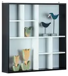 Nástěnná police s přihrádkami iii kaspian - bílá/černá