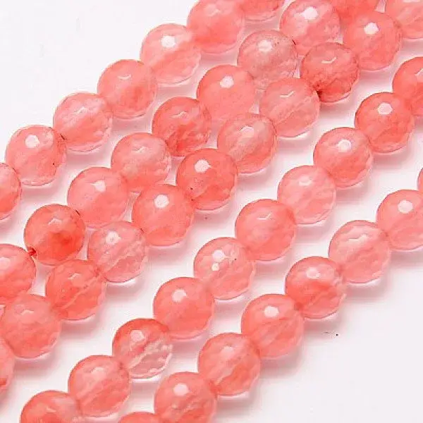 Cherry Quartz Glass Beads Strands