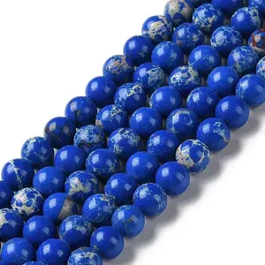 Synthetic Imperial Jasper Dyed Beads Strands
