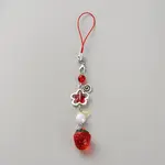 Plastic Strawberry Beads Mobile Straps