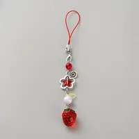 Plastic Strawberry Beads Mobile Straps