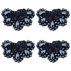 4Pcs Glass Rhinestone Sew on Ornament Accessories