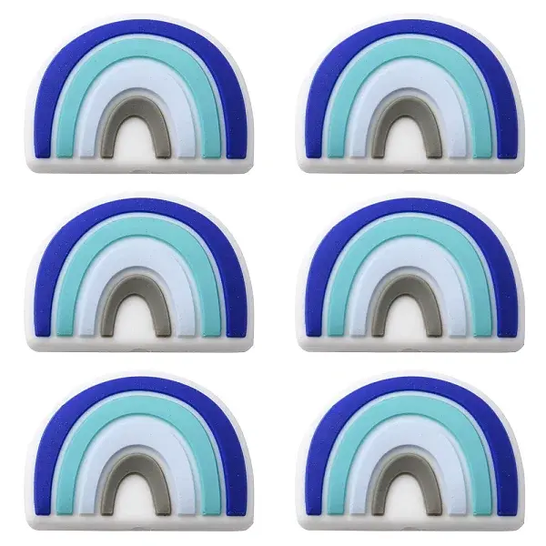 6Pcs Food Grade Eco-Friendly Silicone Focal Beads