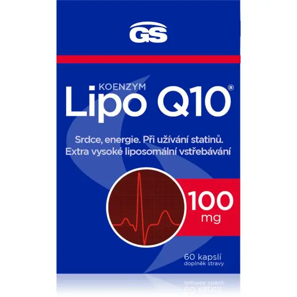 GS Koenzym Lipo Q10 100 mg kapsle pro zdravé srdce a cévy 60 cps