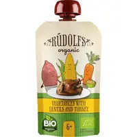Rudolf’s BIO zelenina, čočka, krůtí maso dětský příkrm 110 g