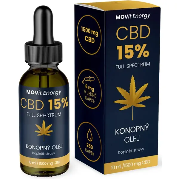 Movit Energy CBD 15% Full Spectrum konopný olej olej s CBD 10 ml