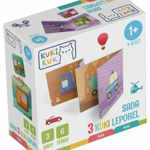 KukiKuk Sada 3 KUKI leporel Auta