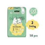 Muumi Baby 2 Newborn 3-6 kg (58 ks), eko plenky