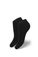 Milena Ženské kotníčkové bambusové ponožky Černé